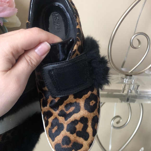 MICHAEL KORS Maven Rabbit Fur Calf Hair Sneakers Shoes Cheetah print - Picture 6 of 12